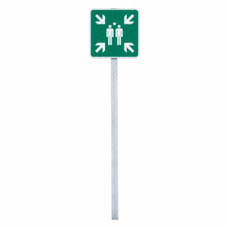 Vue générale du kit de Point de rassemblement 500 x L500 mm