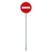 Vue générale du kit de panneau de Sens interdit B1 diam. 650 mm