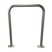 Vue générale de l'arceau vélo sur platines acier galvanisé H900 mm