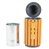 Vue d'ensemble de la Poubelle extérieure ronde en bois composite 30 L