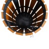 Zoom sur l'intérieur de la Poubelle extérieure ronde en bois composite 30 L