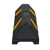 Vue supérieure du butoir de stationnement anti choc en caoutchouc long. 900 mm