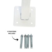 Vue de la fixation du support pour barrière levante