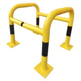 Vue de 3/4 de l'étrier modulable sur platines L600 x L600 x H600 mm